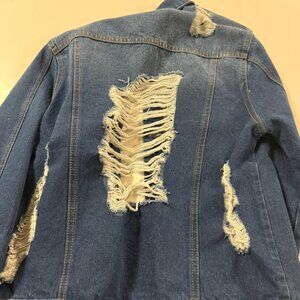 Blue Age Jeans USA Medium Jean Jacket with rips